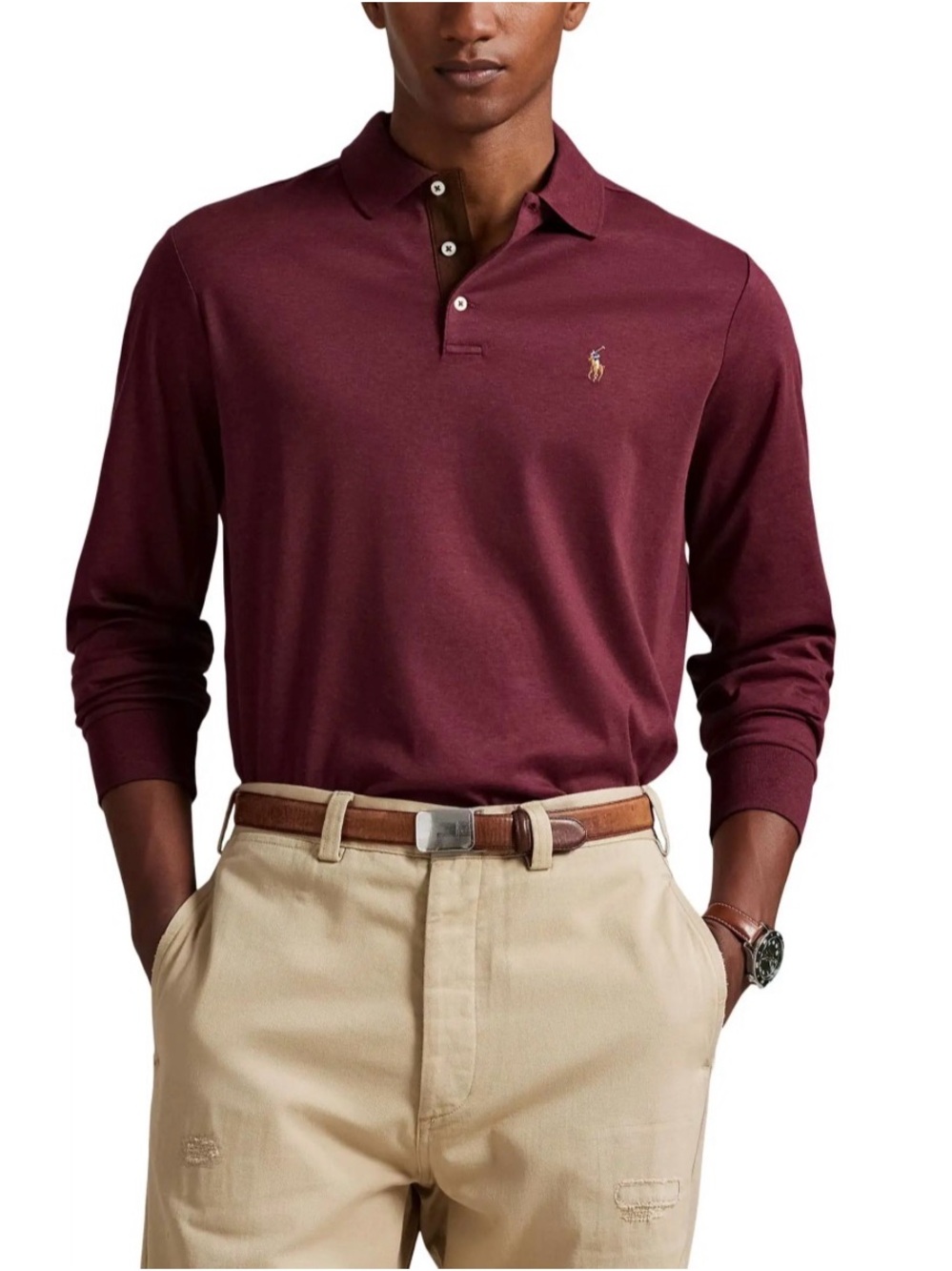 Polo Ralph Lauren Classic Fit Soft Cotton Polo Men’s Dress Shirt Size Medium